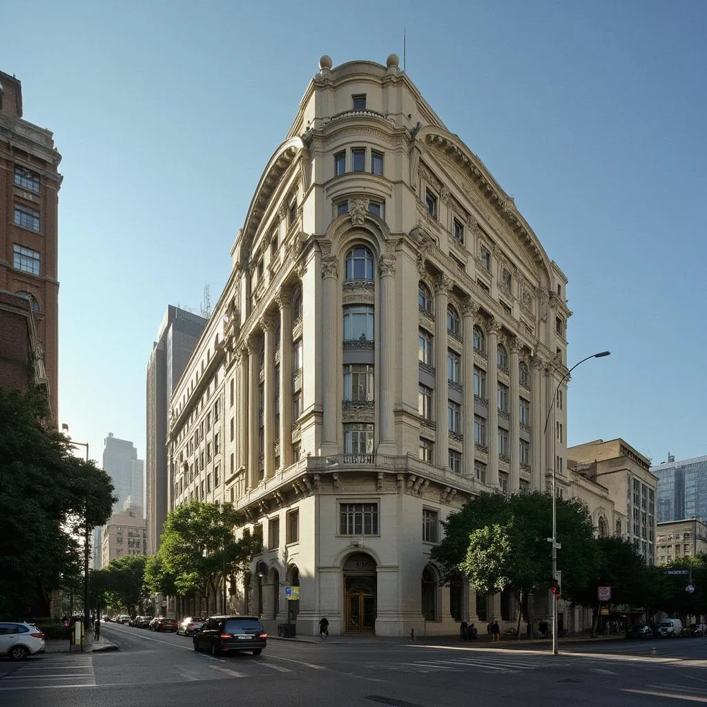 Edificio emblemático de finanzas en Argentina